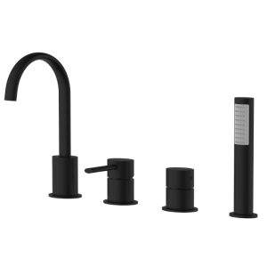 Смеситель на борт ванны Azario Delicate Черный матовый AZ-QA28173PA-0307APA