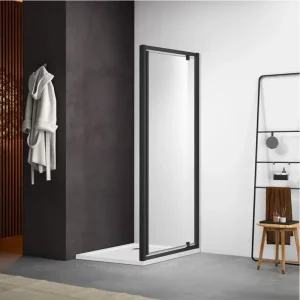 Душевая дверь Aquatek Ari 100 Черный / Прозрачное AQ ARI PI 10020BL