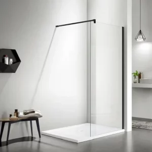 Душевая перегородка Aquatek Walk in 120 Черный / Прозрачное AQ WIW 12020BL