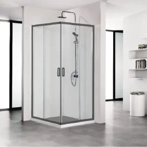 Душевой уголок Aquatek Ari 100х100 Черный / Прозрачное AQ ARI KV10020BL