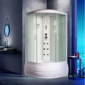 Душевая кабина Водный мир 100х100 Белый / Матовое высокий поддон ВМ8608 100